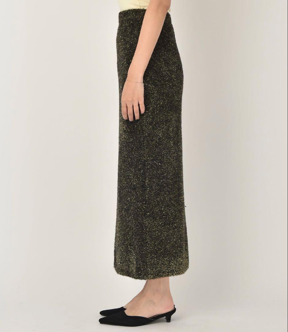 【新品未使用】グリッターニットカーディガン＆Iラインスカート セット売り