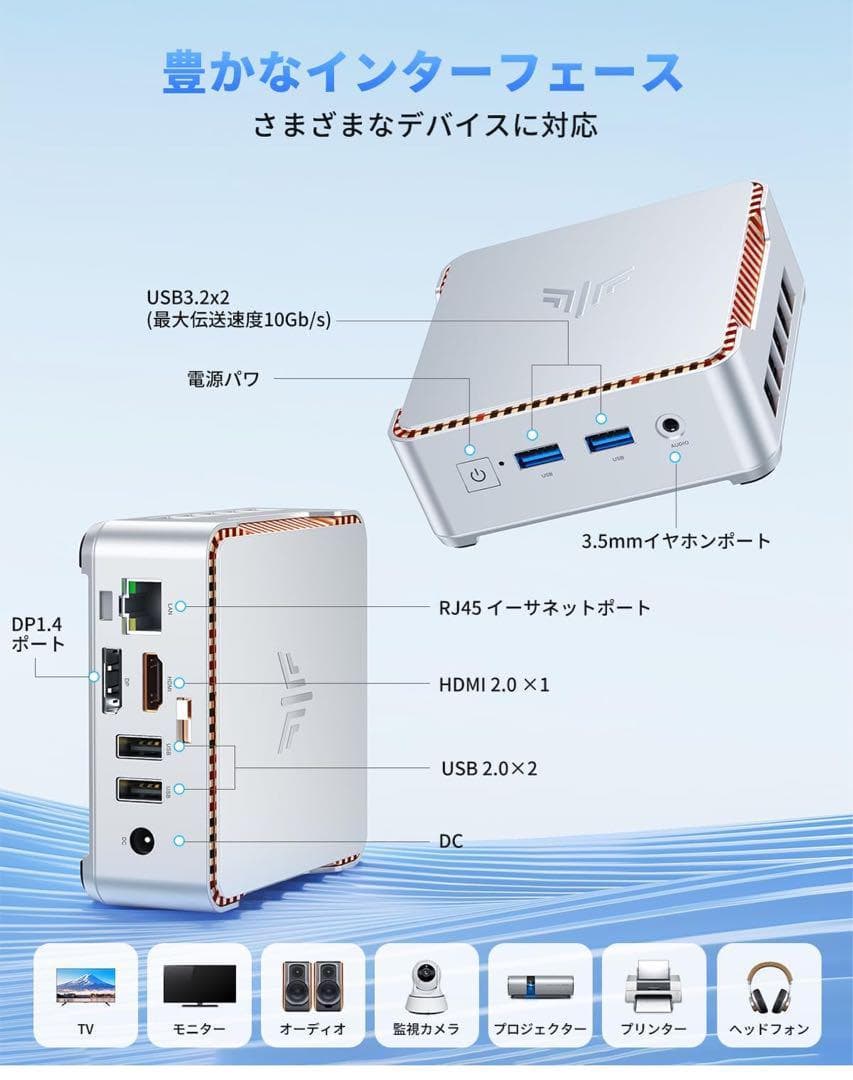 NiPoGi ミニpc N150 mini pc初登場2025新型 動作より高速