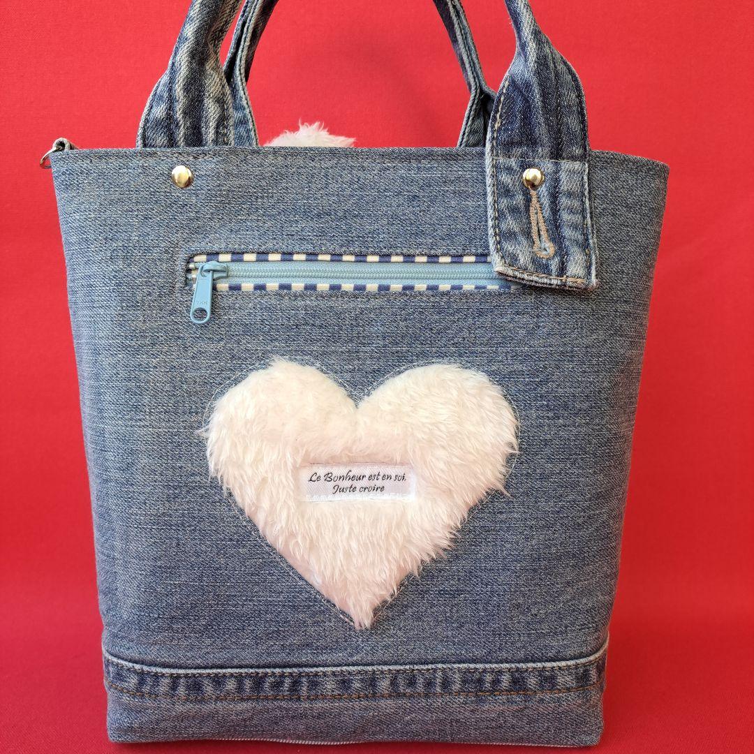 ゆ*ら様 コヤンイサムチョン　マンドゥ　デニムリメイクフリルトートバッグ