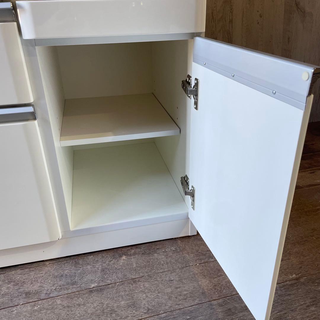 NITORI ニトリ 食器棚 120KB-WH キッチンボード アルミナ2 白