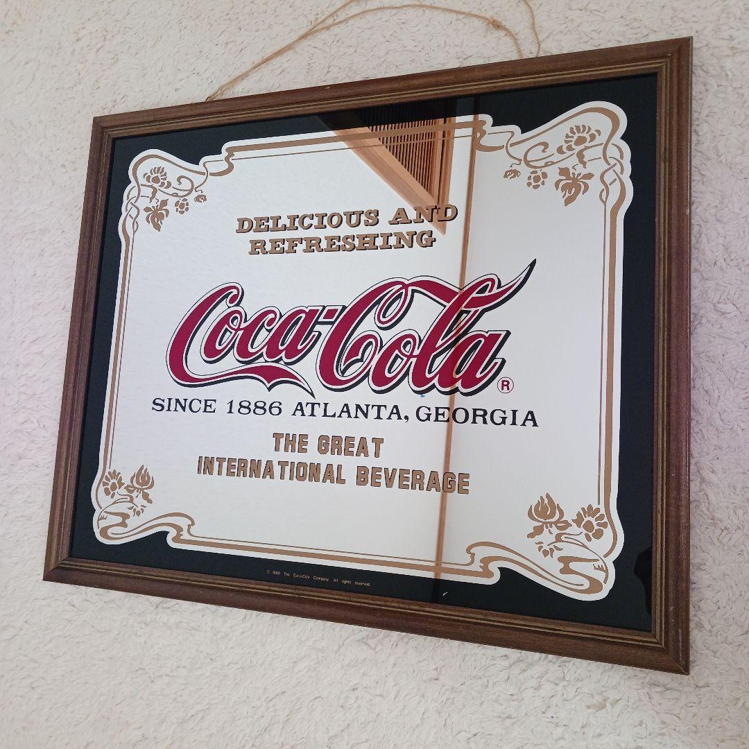 特大54.5×44.5 コカコーラ　パブミラー　　ヴィンテージCoca-Cola