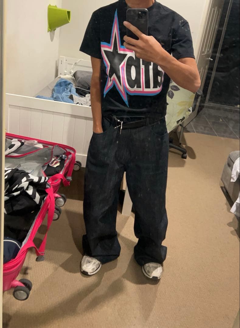 パンツ Deaile Baggy Rigid denim indigo blue