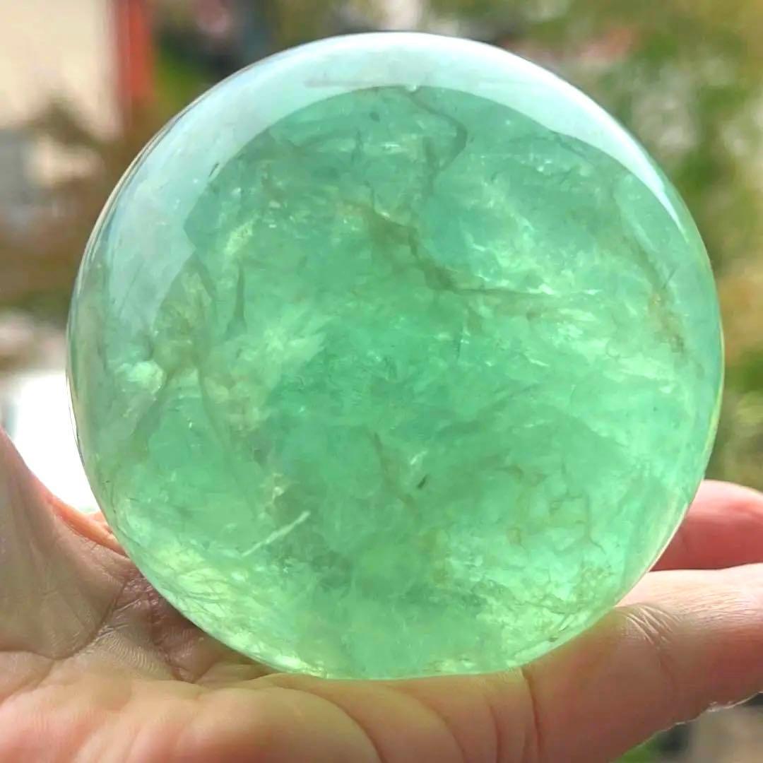 レア☆スフィア☆ブルーグリーン キラキラ虹入り