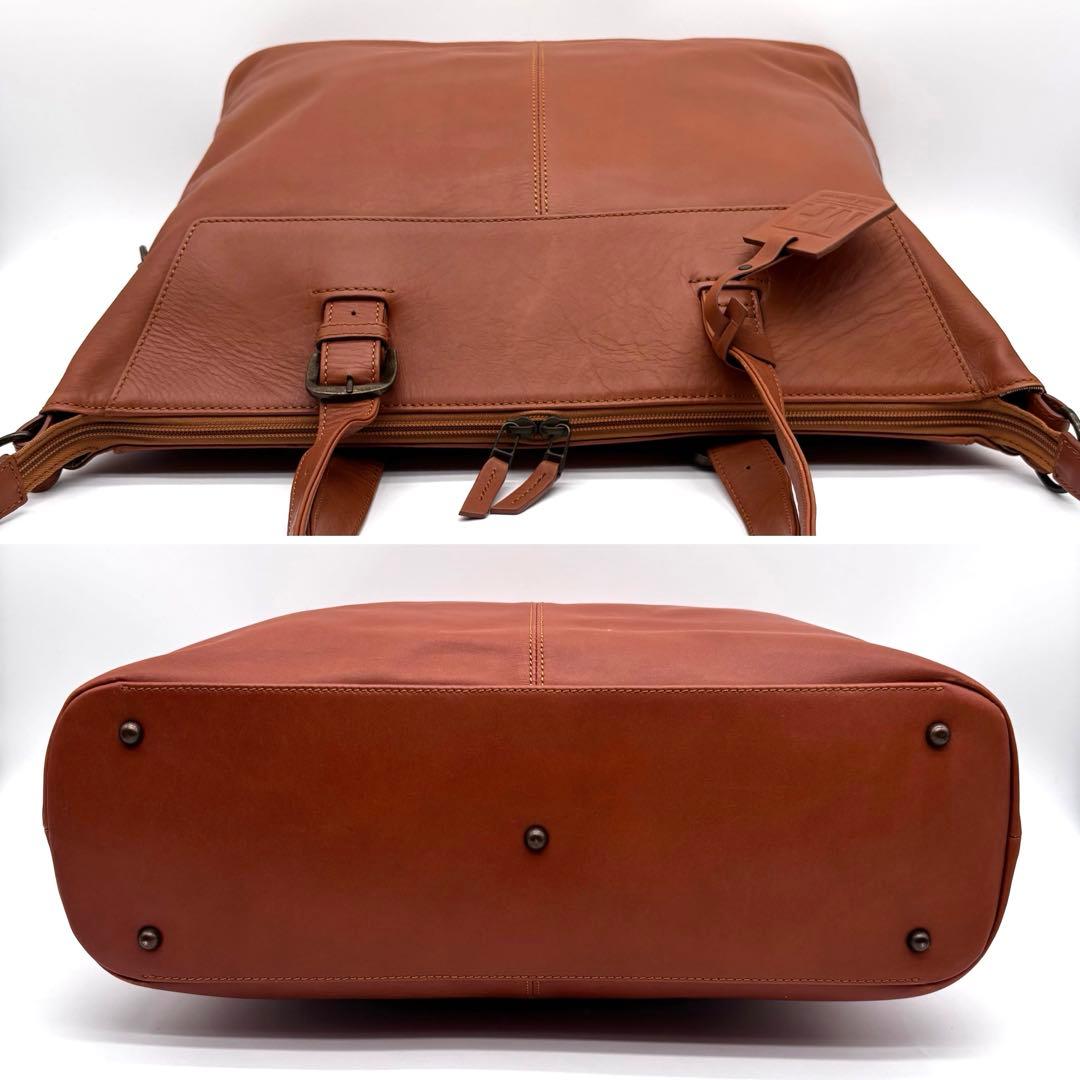 ✨美品✨マザーハウス　ビジネスバッグ　2way　レザー　A4可　バインダー付き