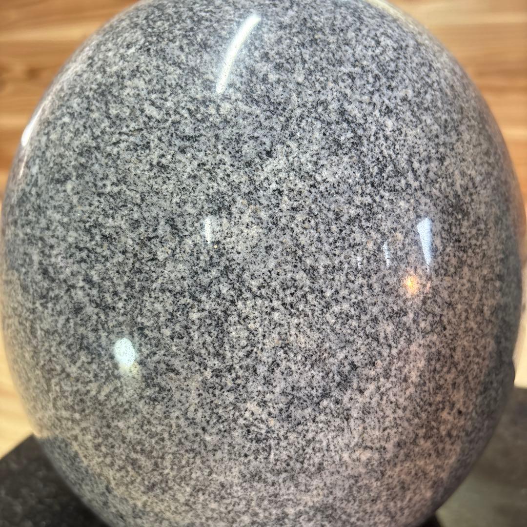 石像　彫像　石　石材　だるま置物　２点セット　台付