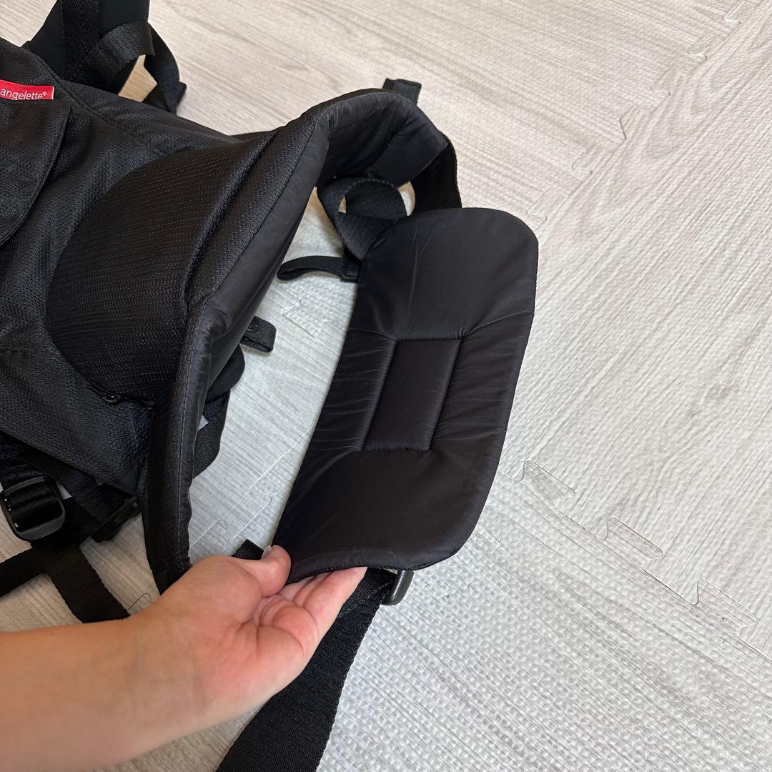 ベビーキャリアオン　angelette ブラック　抱っこ紐　チェアベルト