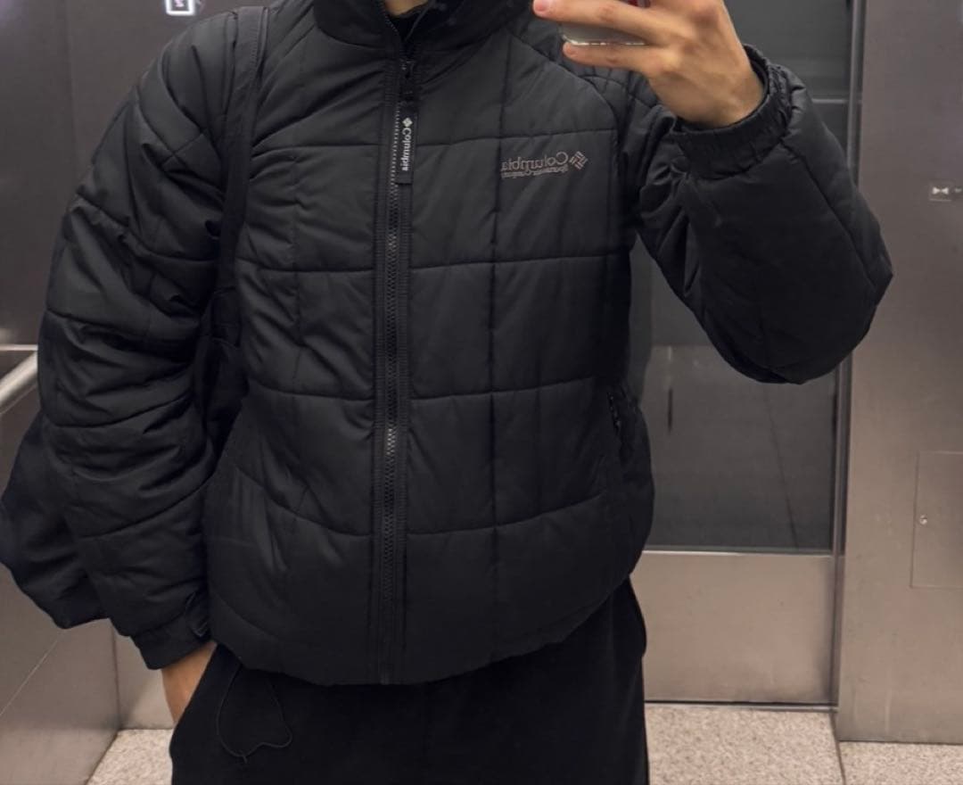 ジャケット・アウター Columbia hooded puffer jacket black