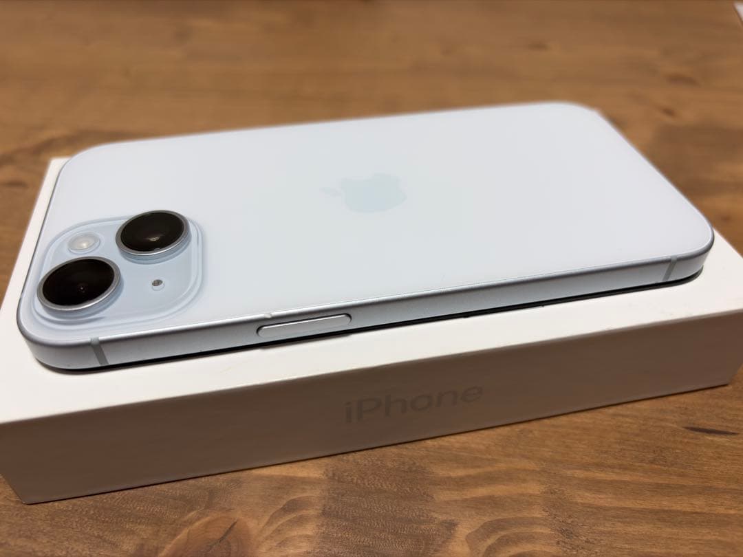 Apple iPhone 15 ブルー　本体,箱,ケーブル