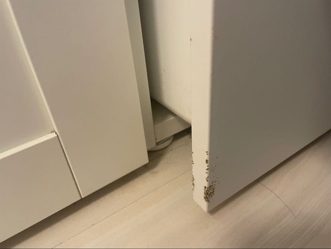 10%SALE☆ニトリホワイトミラー付き3ドアタンス