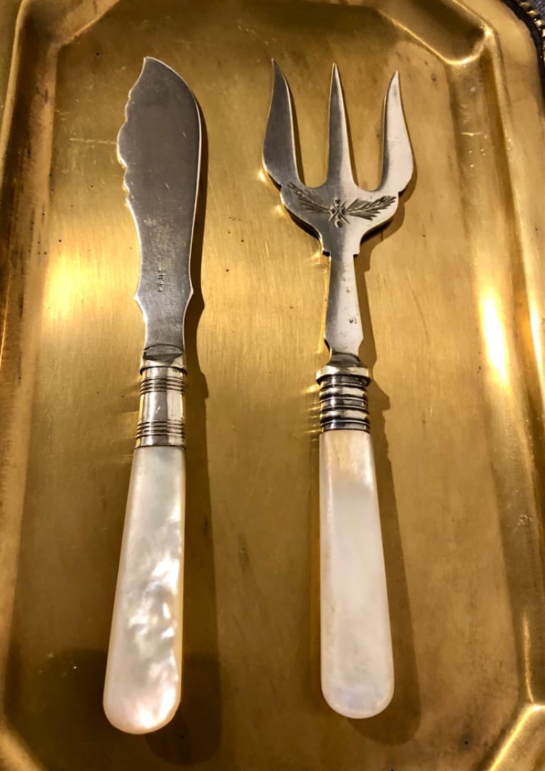 M11 ヴィンテージ フォーク ナイフ チーズサーバー スターリングシルバー