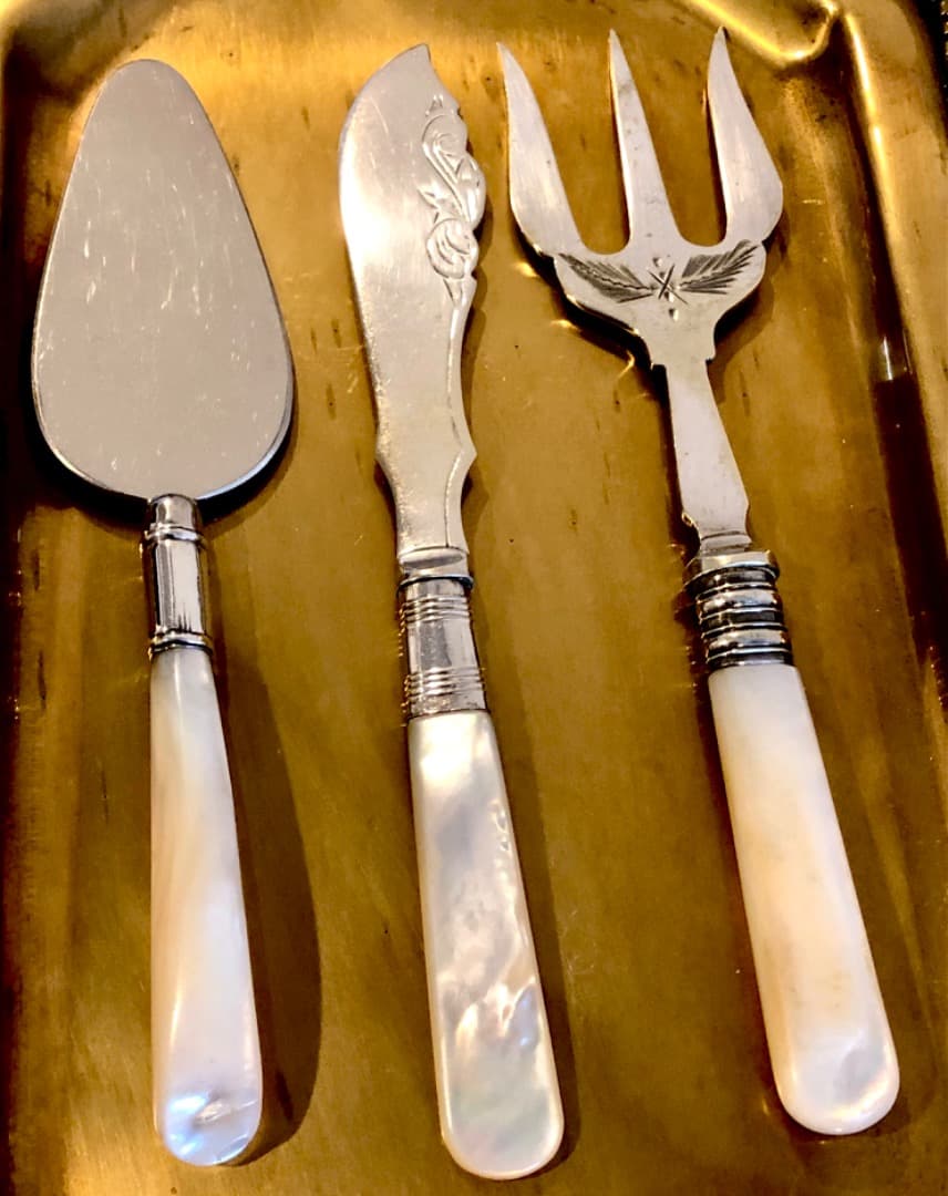M11 ヴィンテージ フォーク ナイフ チーズサーバー スターリングシルバー
