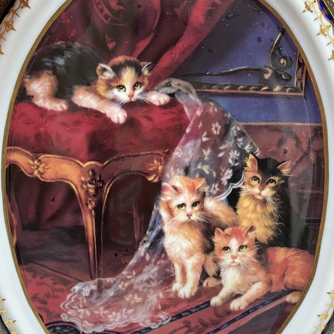 マイセン 猫 壁掛け 飾り絵 プレート