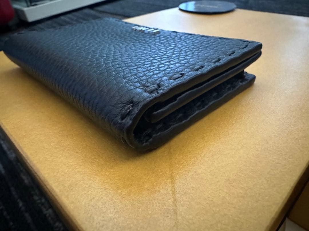 フェンディ FENDI セレリア ブラックレザー カードケース 名刺入れ