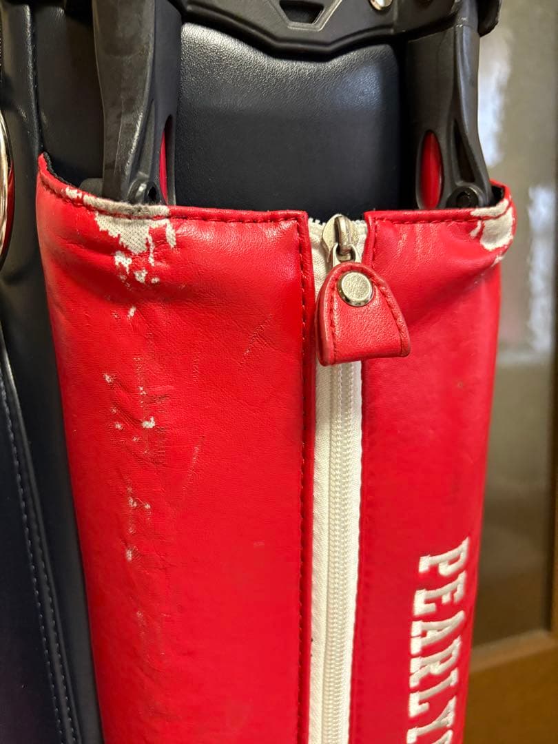 大幅値下げ★PEARLY GATESキャディバッグ⭐️紺・赤 クラブヘッドカバー付