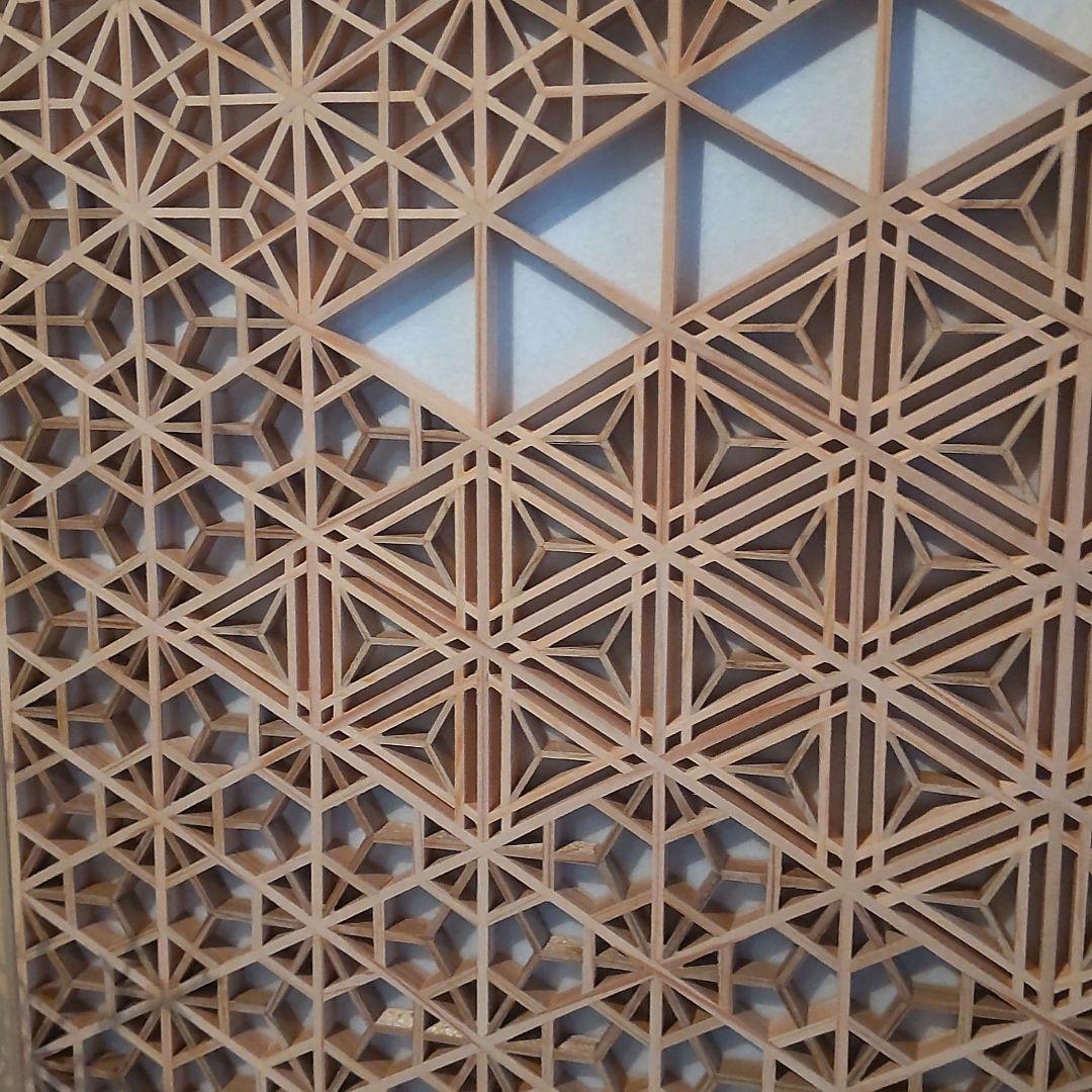 組子 組子細工 富士山 衝立(大) 建具職人 日本 伝統技 アート 飾り物