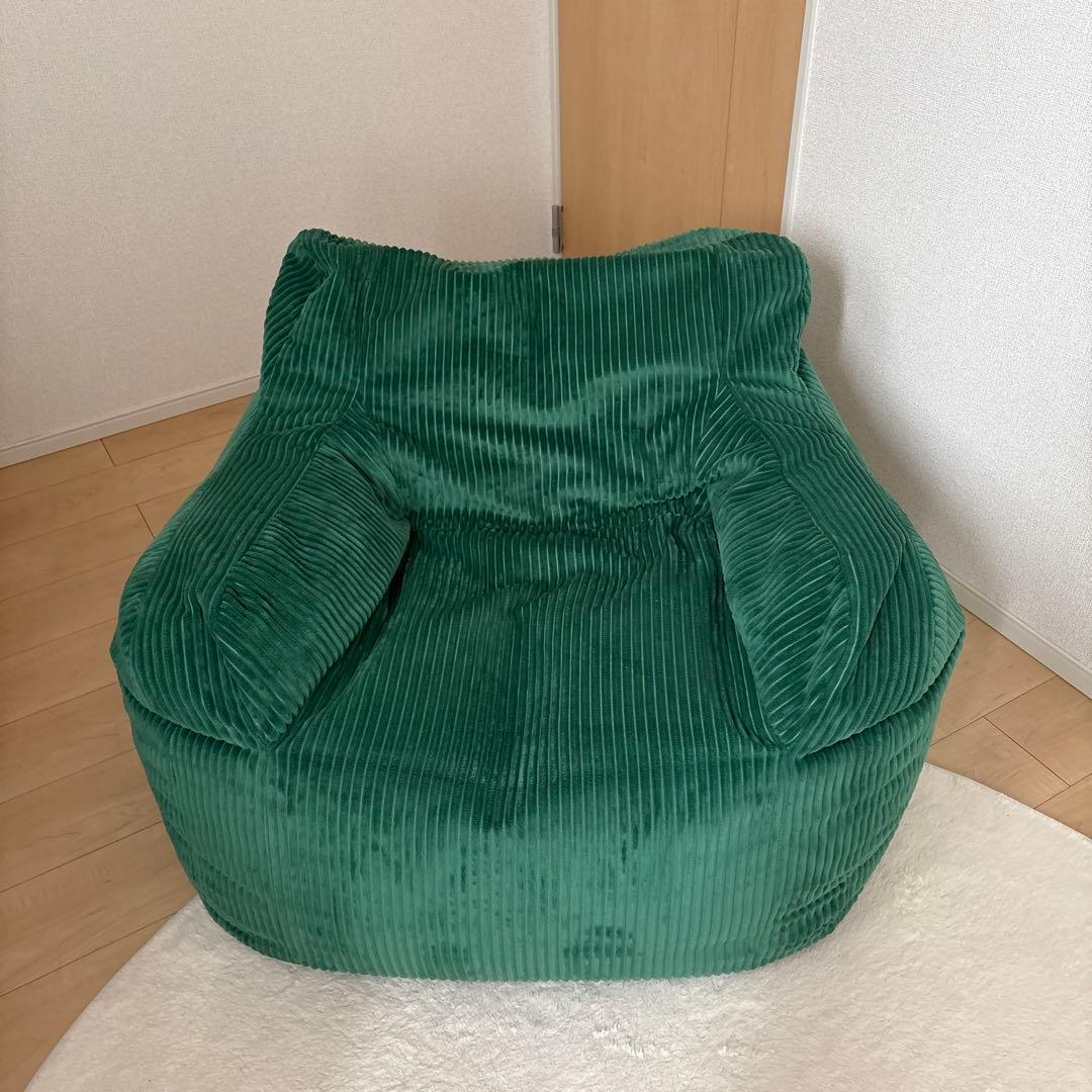 LOOSY 1人掛けビーズソファグリーン