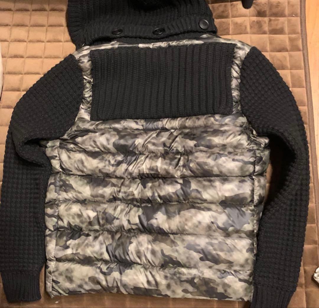 美品　Bark バーク　ニット　ダッフル　ダウン　ジャケット　カモフラ　迷彩