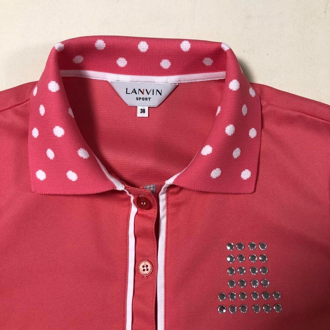 美品 ランバンスポール ゴルフ ポロシャツ ピンク 系 サイズ38