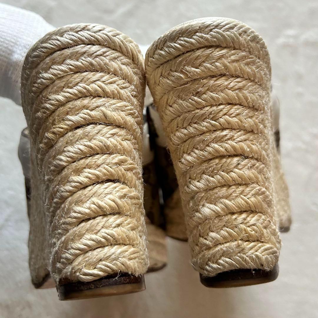 ⭐️再値下げ⭐️ グッチ GGキャンパス エスパドリーユ ウェッジ サンダル 36C