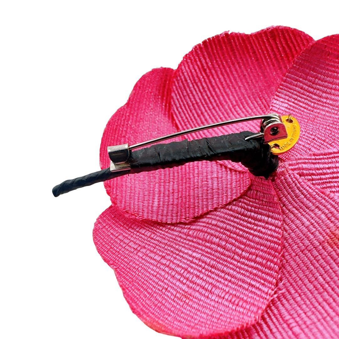 シャネル カメリア コサージュ ピンブローチ ピンバッジ レディース ピンク