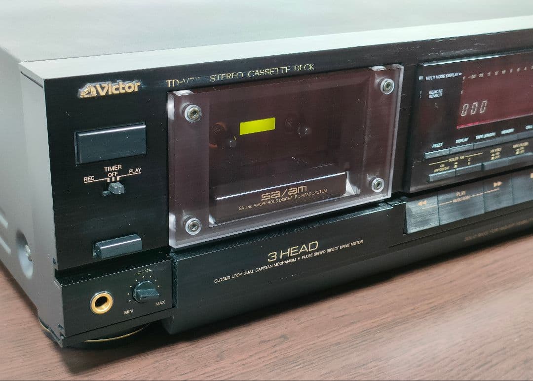 ビクター TD-V711 ３ヘッドカセットデッキ【録音再生良好】③