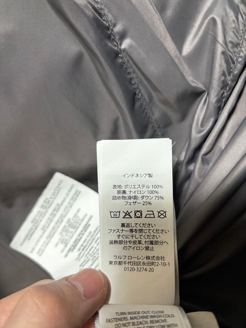 ラルフローレン　ダウンベスト　XS 黒