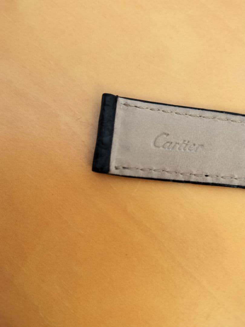 Cartier 純正黒クロコDバックル用ベルト