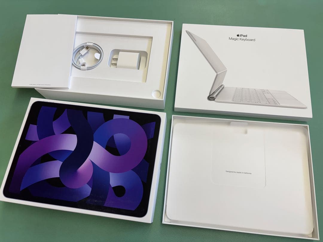 iPadAir第5世代64GBパープルとMagicKeyboardホワイト