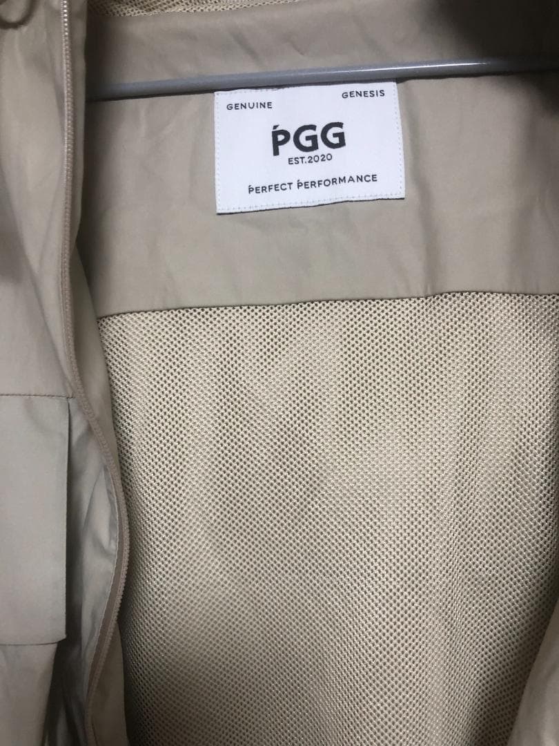 未使用 7.1万 PGG フード付きナイロンジャケット ベージュ 5 L XL