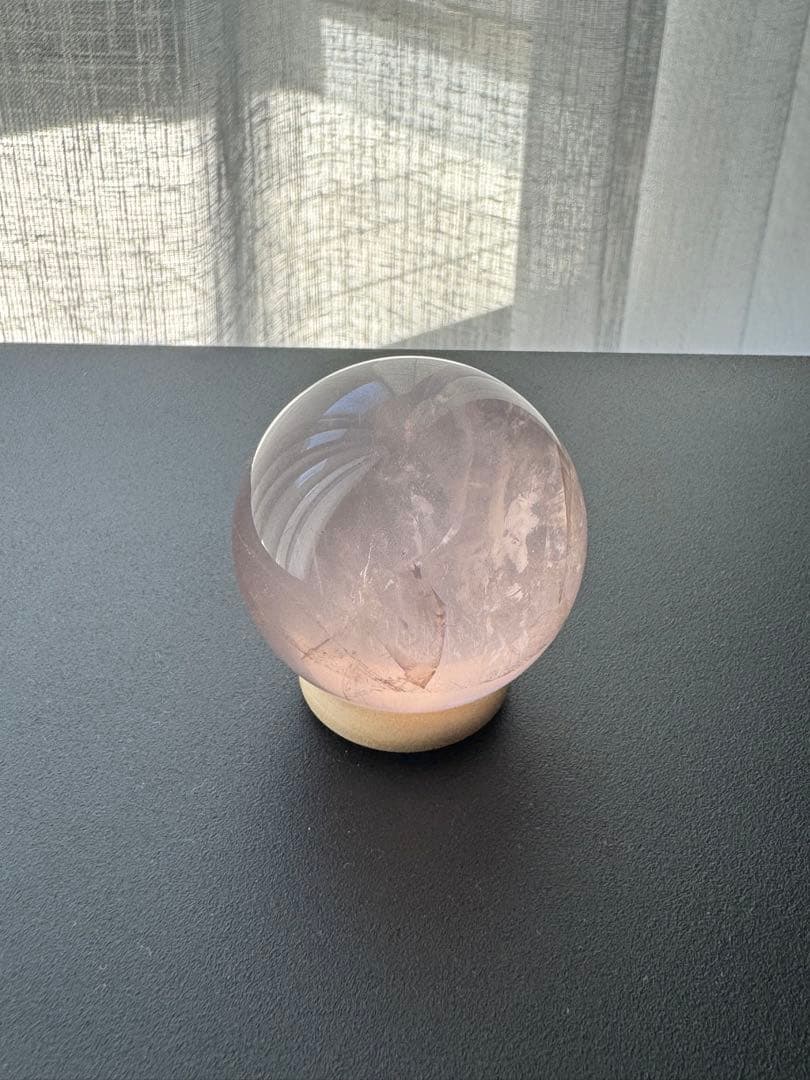 超高品質 ジェミーローズクォーツ スフィア　モザンビーク産