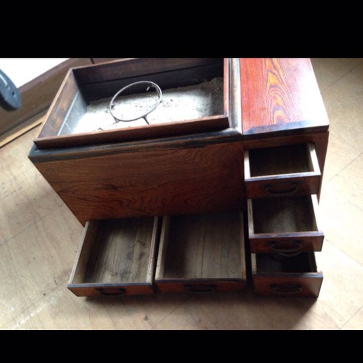 時代 長火鉢☆アンティーク 古民家 骨董 レトロ 五徳 古道具 粋 風情 工芸