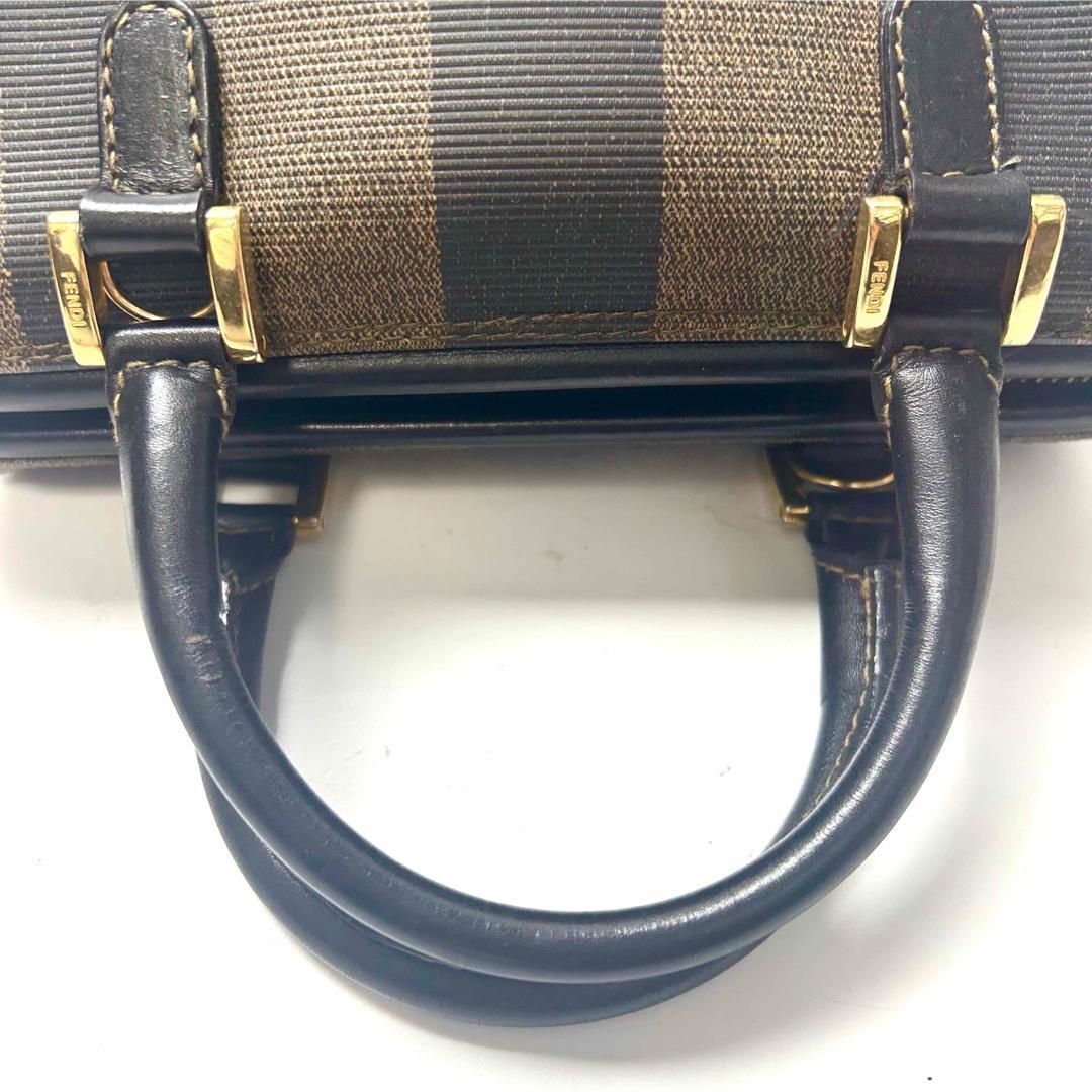 フェンディ　 ペカン　FFロゴ　PVC ハンドバッグ　ミニボストンバッグ