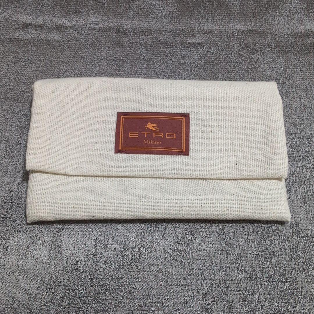 *ETRO*エトロ カードケース 名刺入れ ペイズリー グレー 水色 箱あり
