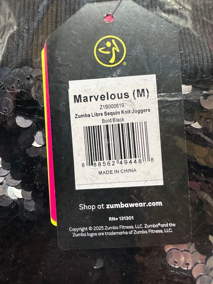 新品　正規品　ズンバ　M スパンコール　ジョガー　パンツ