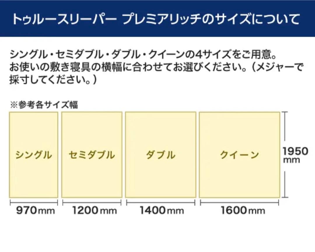 【新品・未使用・未開封】トゥルースリーパー プレミアリッチ 2枚セット