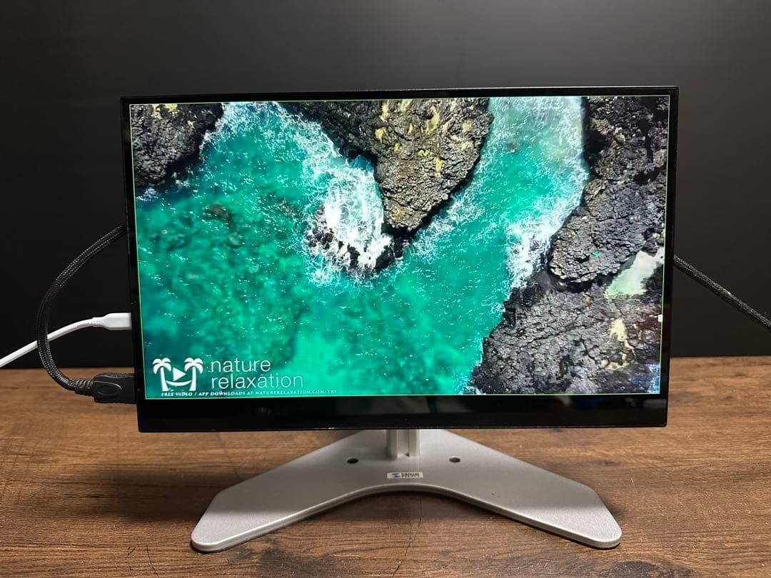 RTK FHD HDR 15.6インチ モバイルモニター サンワモニタースタンド