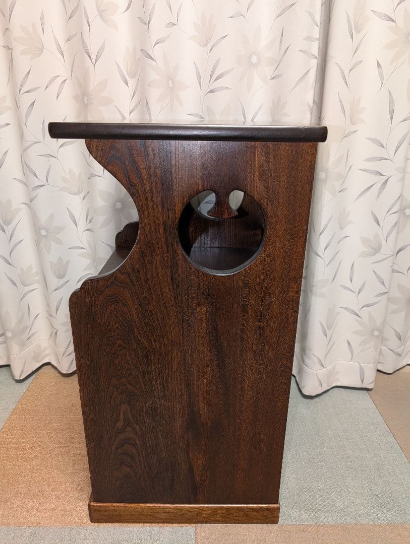 天然木　電話台　小物収納 　ヘッドサイドテーブル　引出