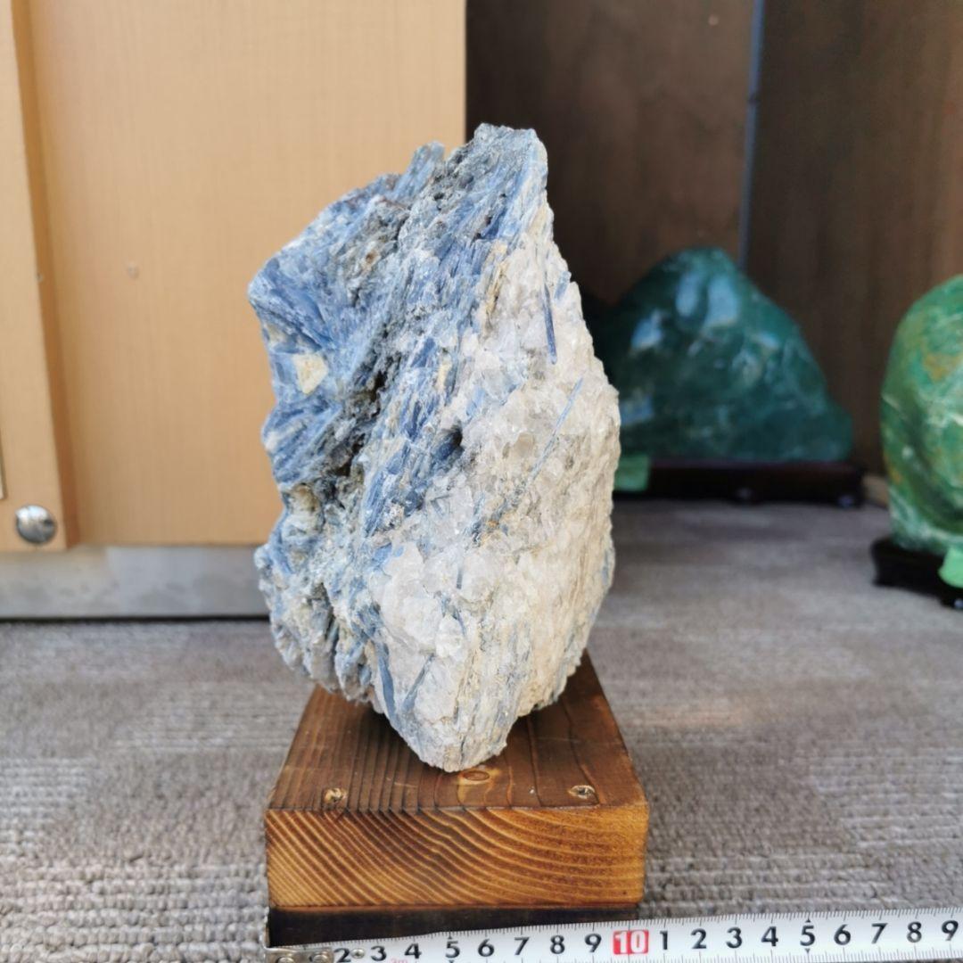 カイヤナイト　原石　4.1キロ　鑑賞石　石　置物　オブジェ　インテリア