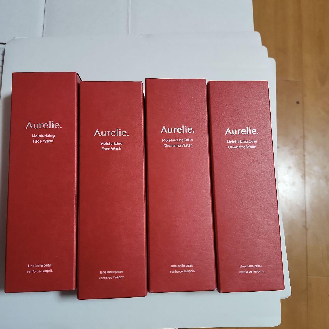 オレリー　クレンジングウォーター&フェイスウォッシュ各２本＋使いかけ残8から9割