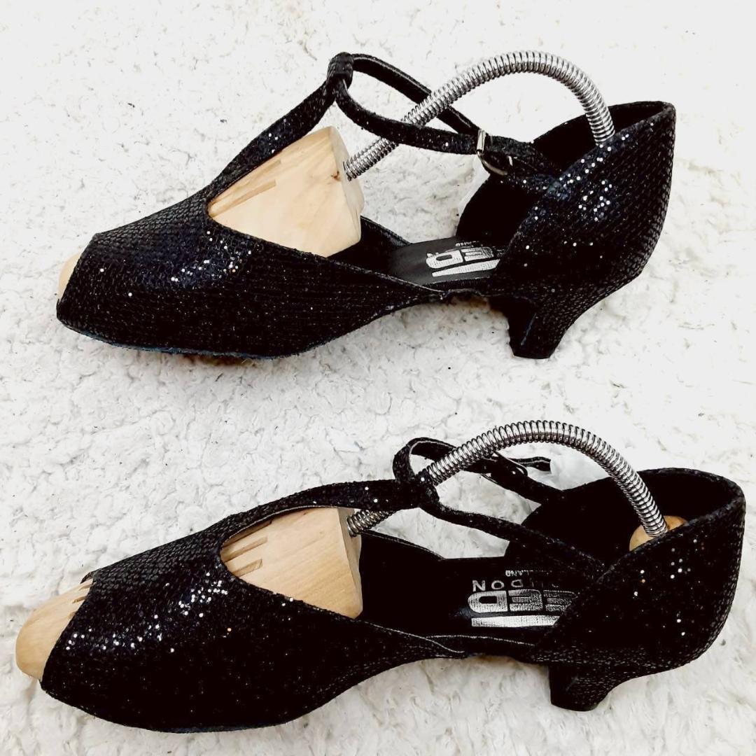 未使用級24.5㎝◎FREED OF LONDON 社交ダンスシューズ サンダル