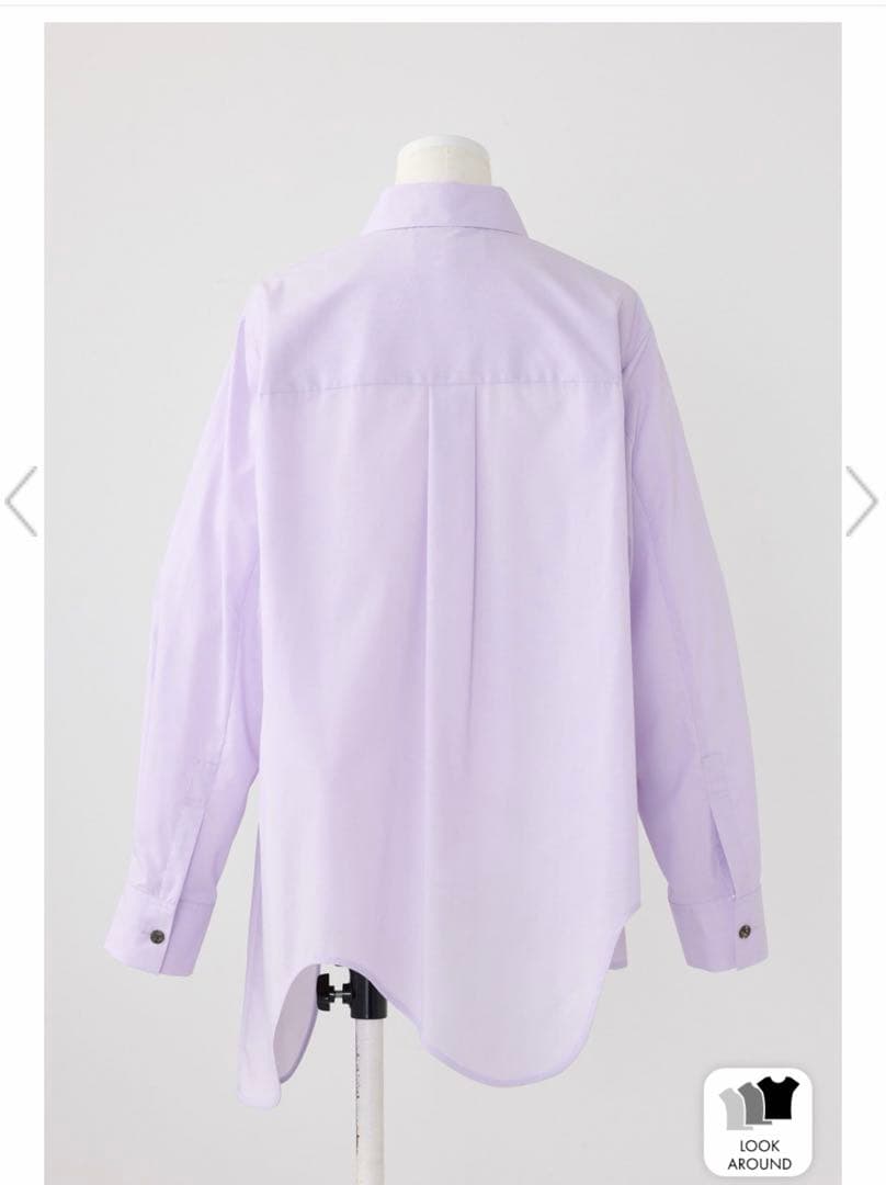 T/Cタイプライター カーブアシンメ SH/シャツ　ライトパープル　エンフォルド