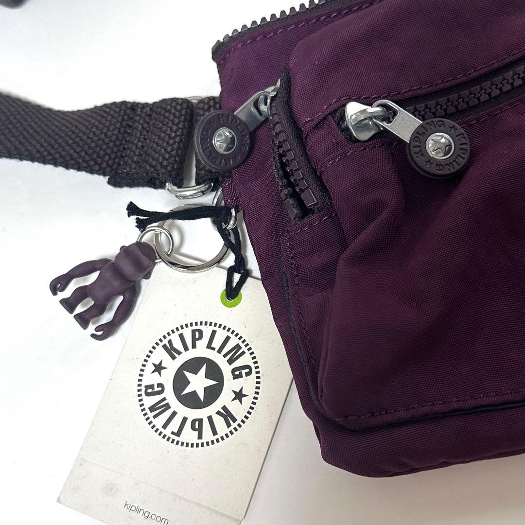 【未使用・タグ付き】Kipling ウエストバッグ クロスボディバッグ ロゴ