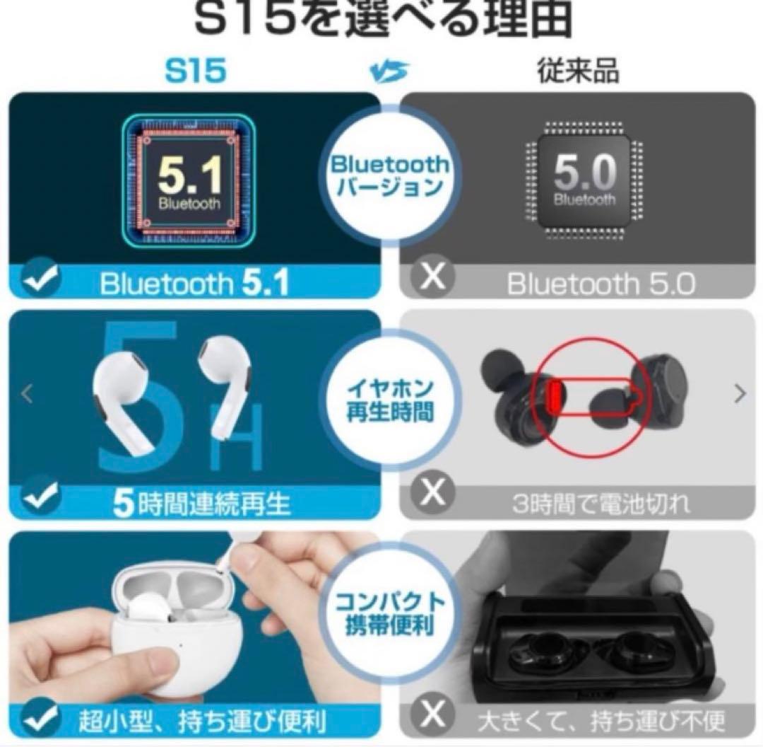 ☆最強コスパ☆最新AirPro6 Bluetoothワイヤレスイヤホン ブラック