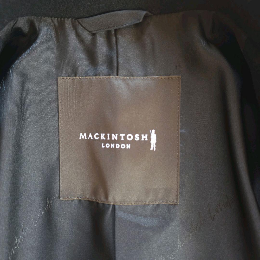 マッキントッシュ ロズリー ピュアラムビーバーステンカラーコート ブラック 38