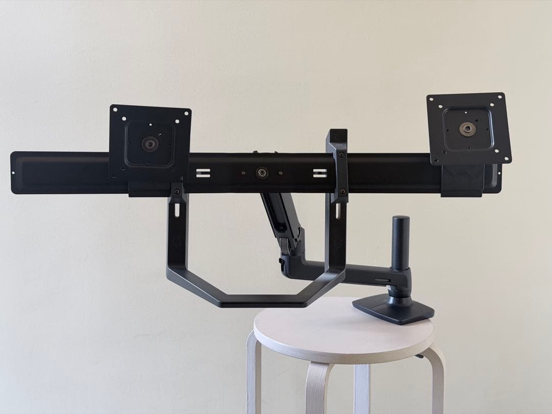 Ergotron LXデスクデュアルダイレクトアーム ハンドルキット付 ブラック