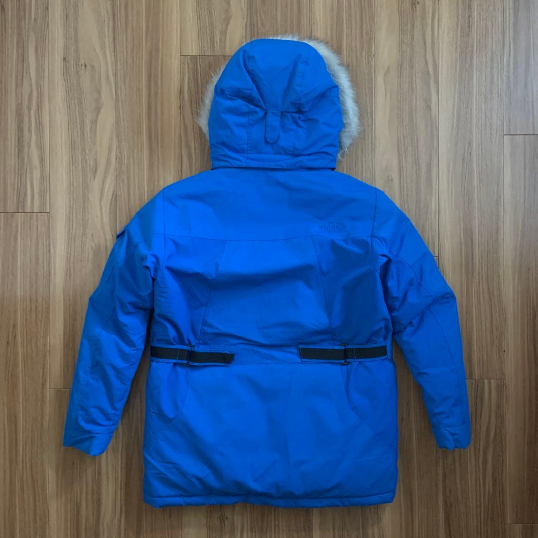 Lノースフェイスハイベントブルー青クラウスダウンジャケットパーカーファー付