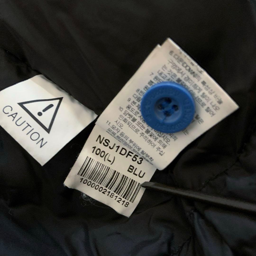 Lノースフェイスハイベントブルー青クラウスダウンジャケットパーカーファー付