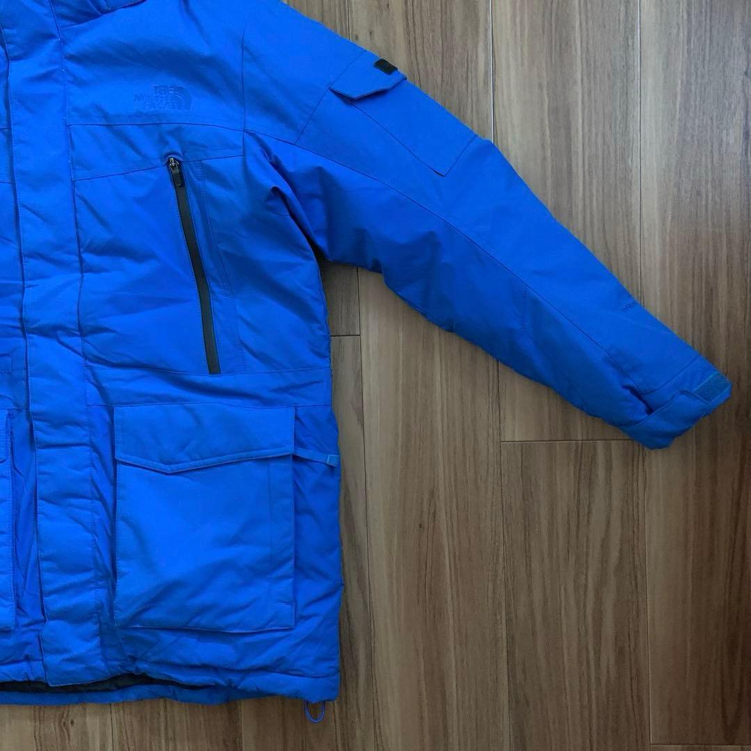 Lノースフェイスハイベントブルー青クラウスダウンジャケットパーカーファー付