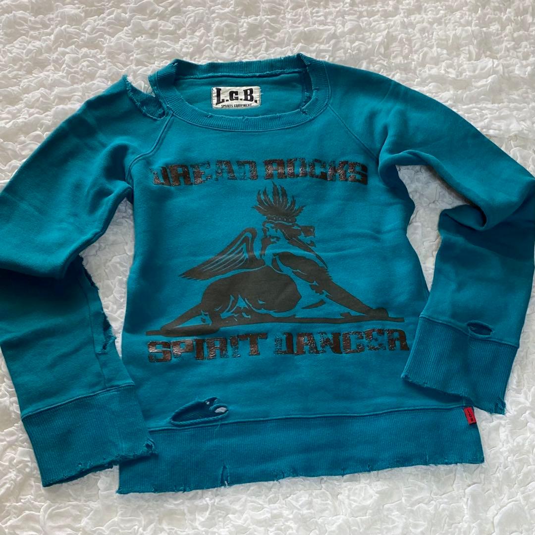 LGBクラッシュ加工SWEATトレーナーY2K人気スウェット希少archive