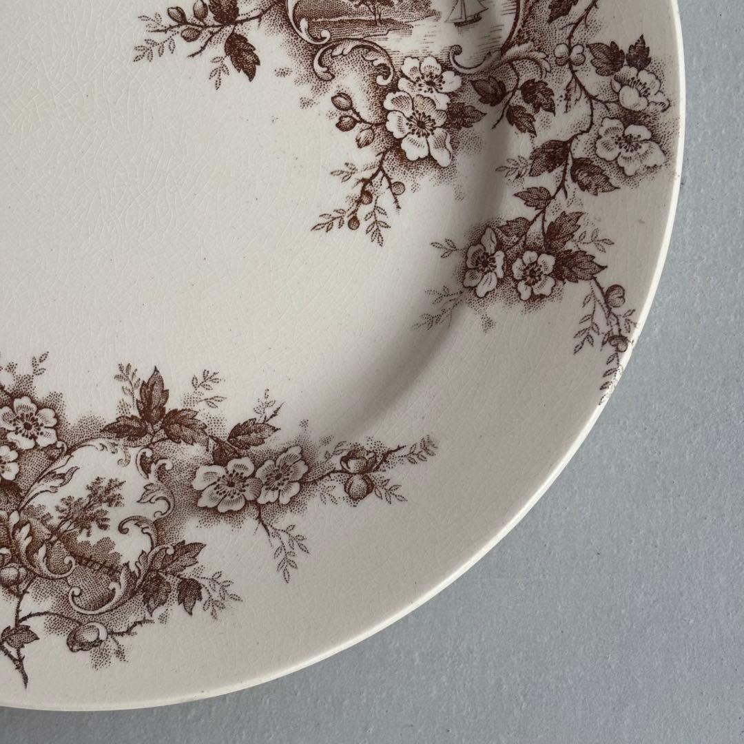 フランスアンティーク ショワジールロワ POMPADOUR ディナープレートC